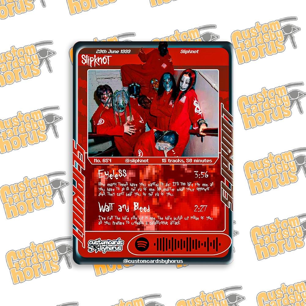 Slipknot Holographic Trading Card Nu Metal Corey Taylor - Etsy