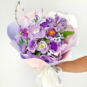 Crochet Flower Bouquet – Handmade Gift for Her, Mom, Girlfriend | Graduation, Birthday, Mother's Day, Christmas Present