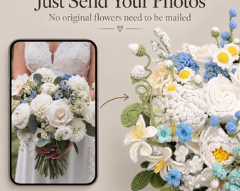 結婚1周年記念ギフト、写真から作るカスタムウェディングブーケ記念品