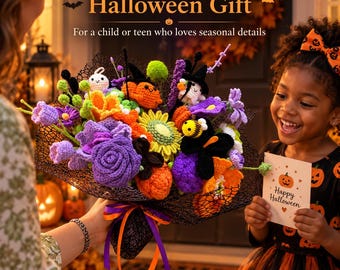 Crochet Halloween Bouquet: Pumpkin, Ghost & Spooky Flowers