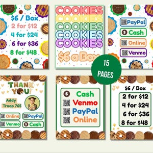Cookie Booth Signs • Editable Price & Payment Posters (PDF Download)