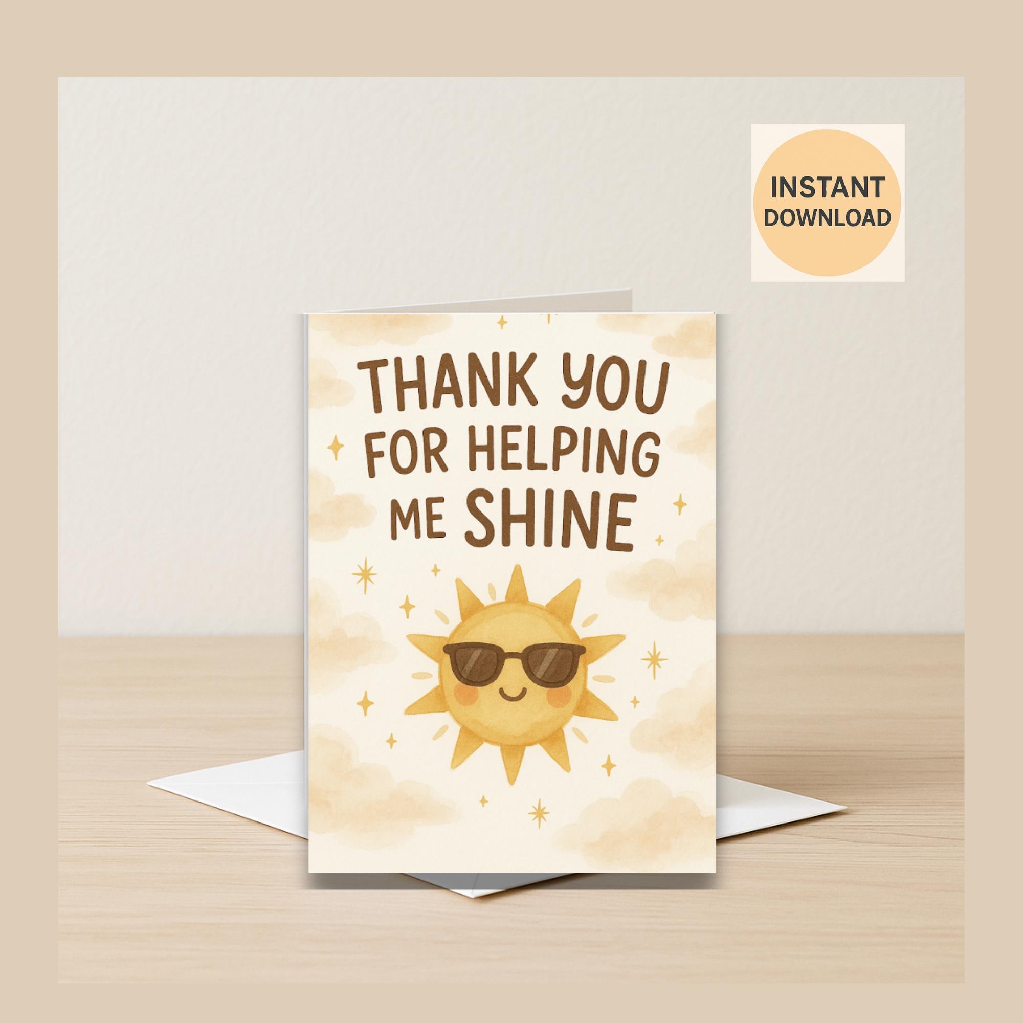 印刷可能な先生への感謝状：年末の贈り物（すぐにダウンロードできます） - Etsy 日本, image size:2000x2000