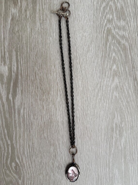 Rustic Rabbit Necklace & Adjustable Ring Set – Ha… - image 8