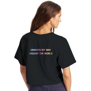DISNEY EPCOT Drinking Cropped Shirt Epcot Drinking Around the World Tee Disney World Showcase T-shirt Disney Shirt_White Buildings