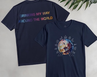 DISNEY EPCOT Drinking Shirt Epcot Drinking Around the World Tee Disney World Showcase T-shirt Disney Shirt_White Buildings