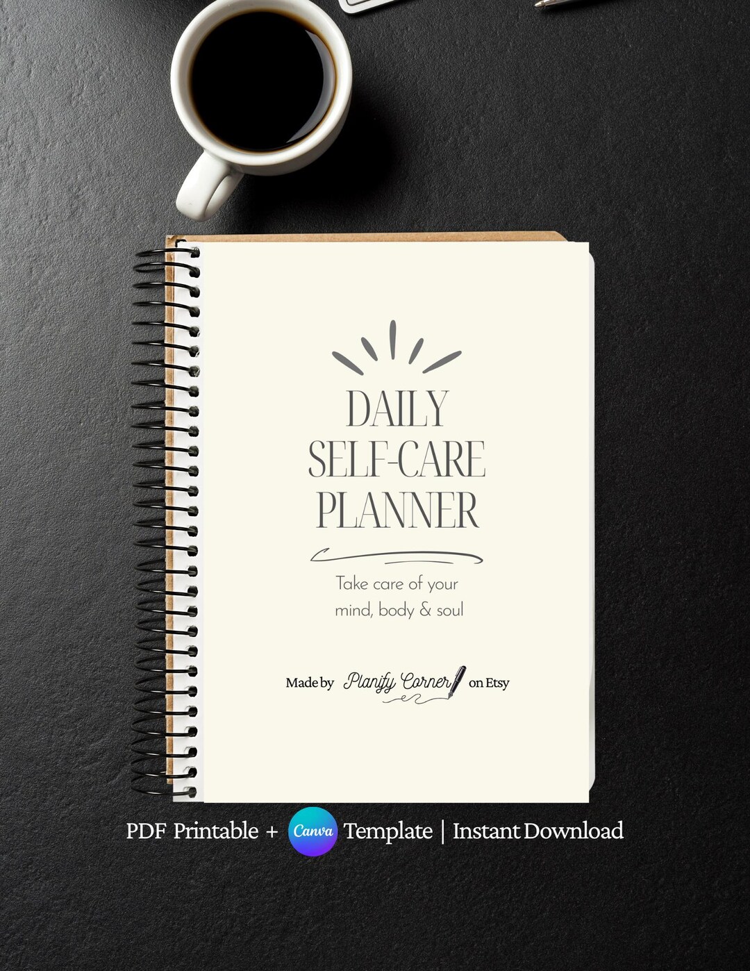Daily Self Care Planner | Printable Wellness Journal | A4 , Letter PDF ...