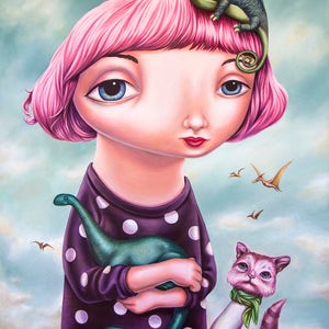 Beautiful Strangeness - A4 Limited Edition signed Portrait of Mab Graves - Fine Art Print - by Rachel Favelle