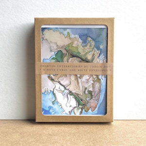 Kunstkaarten, Corazon del Mar, wenskaarten, set van 8 kaarten met enveloppen, blanco kaartenset, briefpapierset, kaarthart
