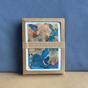 Kunstkaarten, Atlantis 1, wenskaarten, set van 8 kaarten met enveloppen, blanco kaartenset, briefpapierset in dozen, moderne kaarten