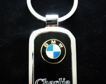 MAXMILO Genuine Leather Car Logo BMW Key Chain Stainless Steel Keychain for BMW Key Ring Accessories for BMW