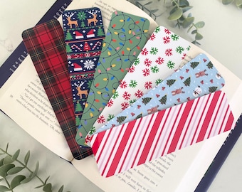 Set de marcapáginas navideños: marcapáginas festivos, marcapáginas de invierno, regalos para rellenar medias navideñas