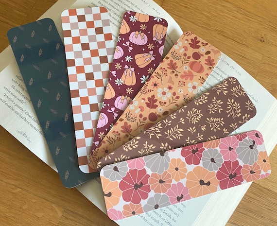 Fall Bookmark Set – Autumn Bookmarks, Fall Colors, Seasonal Bookmarks, Cute Pumpkin Patch, Cozy Vibes, Gifts for Readers