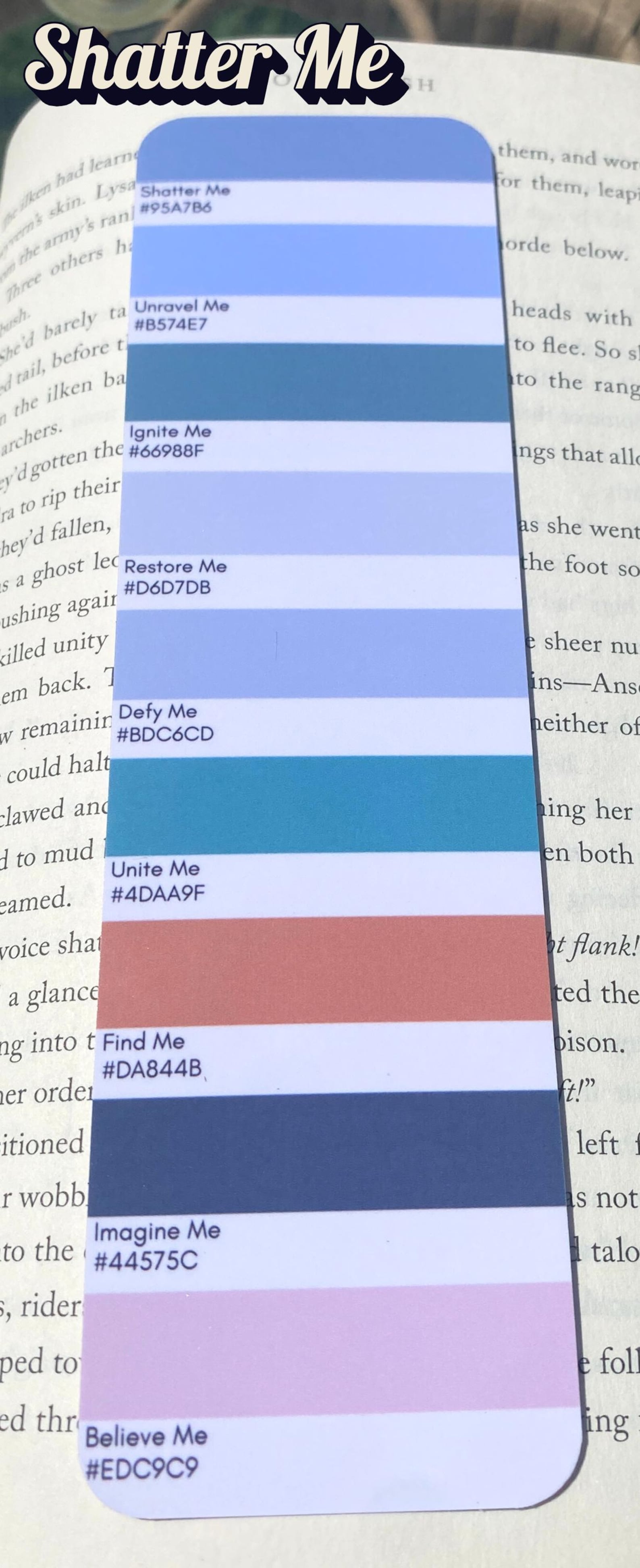 Book Series Paint Swatch Bookmarks – Booktok Aesthetic Gift - Etsy