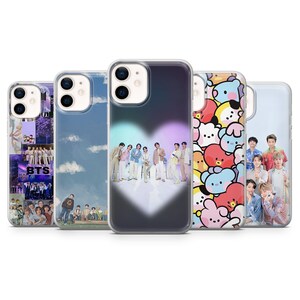 Coque BTS KPop Army BT21 pour iPhone 16, 16Pro, 15, 14, 13, 12, 11, Samsung S25, S24Fe, S23, S22, A16, A55, A35, Pixel 9Pro, 8A, 7