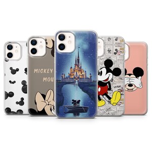 Custodia per telefono con Topolino Disney, compatibile con iPhone 16Pro, 15, 14, 13, 12, 11, Samsung S25, S24Fe, S23, S22, A16, A56, A54, Pixel 9, 8A, 7