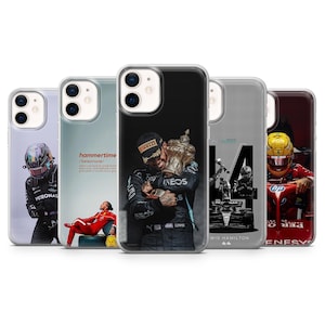 Custodia per telefono Lewis Hamilton F1 Competition per iPhone 16Pro, 15, 14, 13, 12, 11, Samsung S25, S24, S23, S22, A16, A55, A35, Pixel 9A, 8A