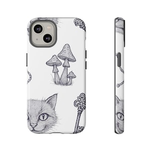 Tough Cases: Whimsical Cat and Mushroom Phone Case, Cute Phone Cover, Unique Gift for Cat Lovers, Aesthetic Phone Accessories, Artful [...]