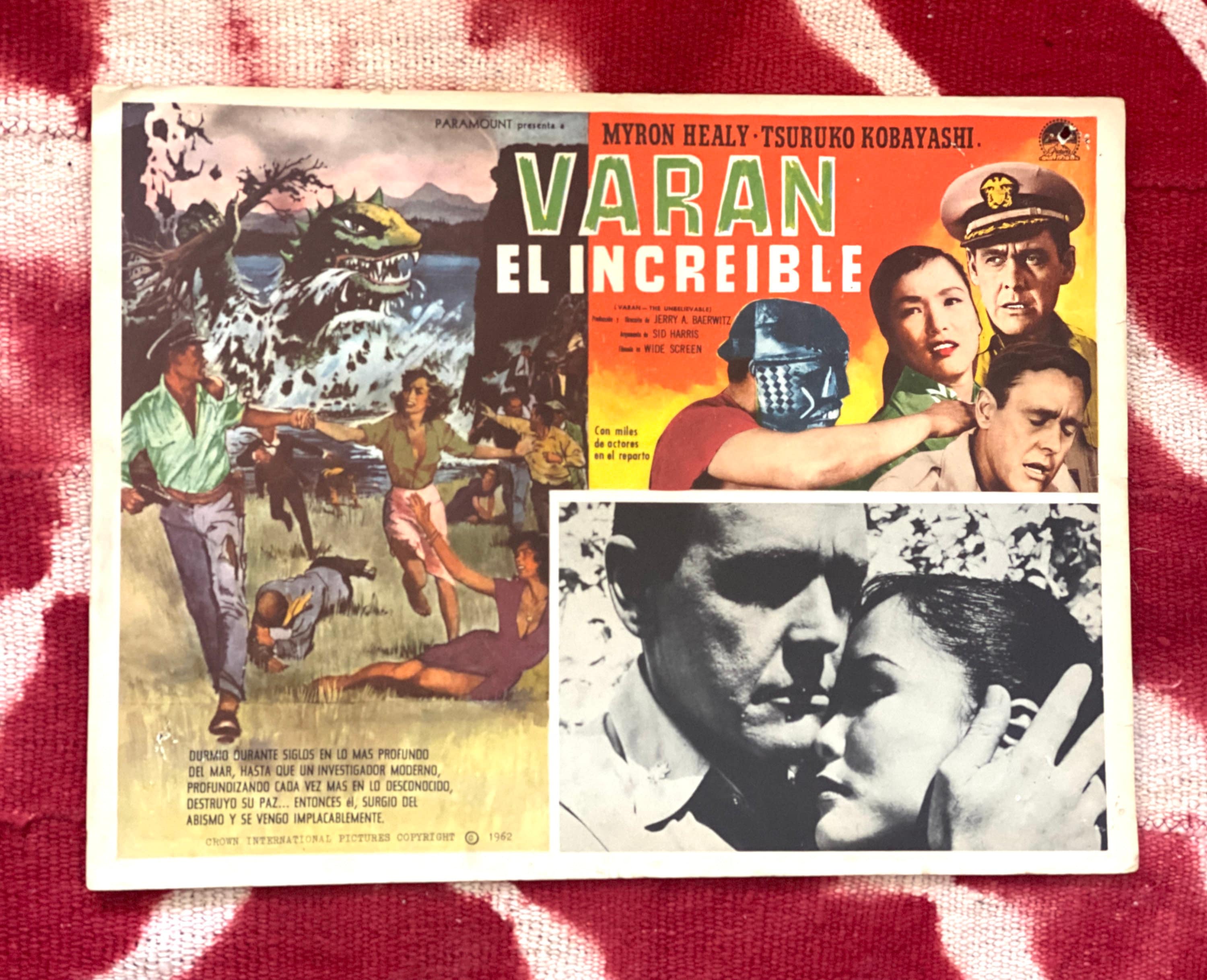 Rare Original Varan the Unbelievable Sci Fi Monster Horror Film Japan ...