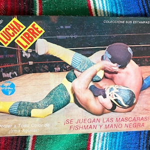 Vintage Lucha Libre Magazine nr 1245 Luchador 1988 Revista Irma Aguilar plakat Fishman Mano Negra