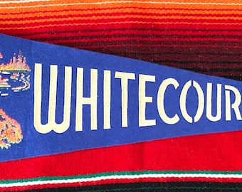 Vintage 1950s Whitecourt Alberta Canada Pennant