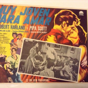 Vintage Original Película Cartel para Tan Joven como Somos
