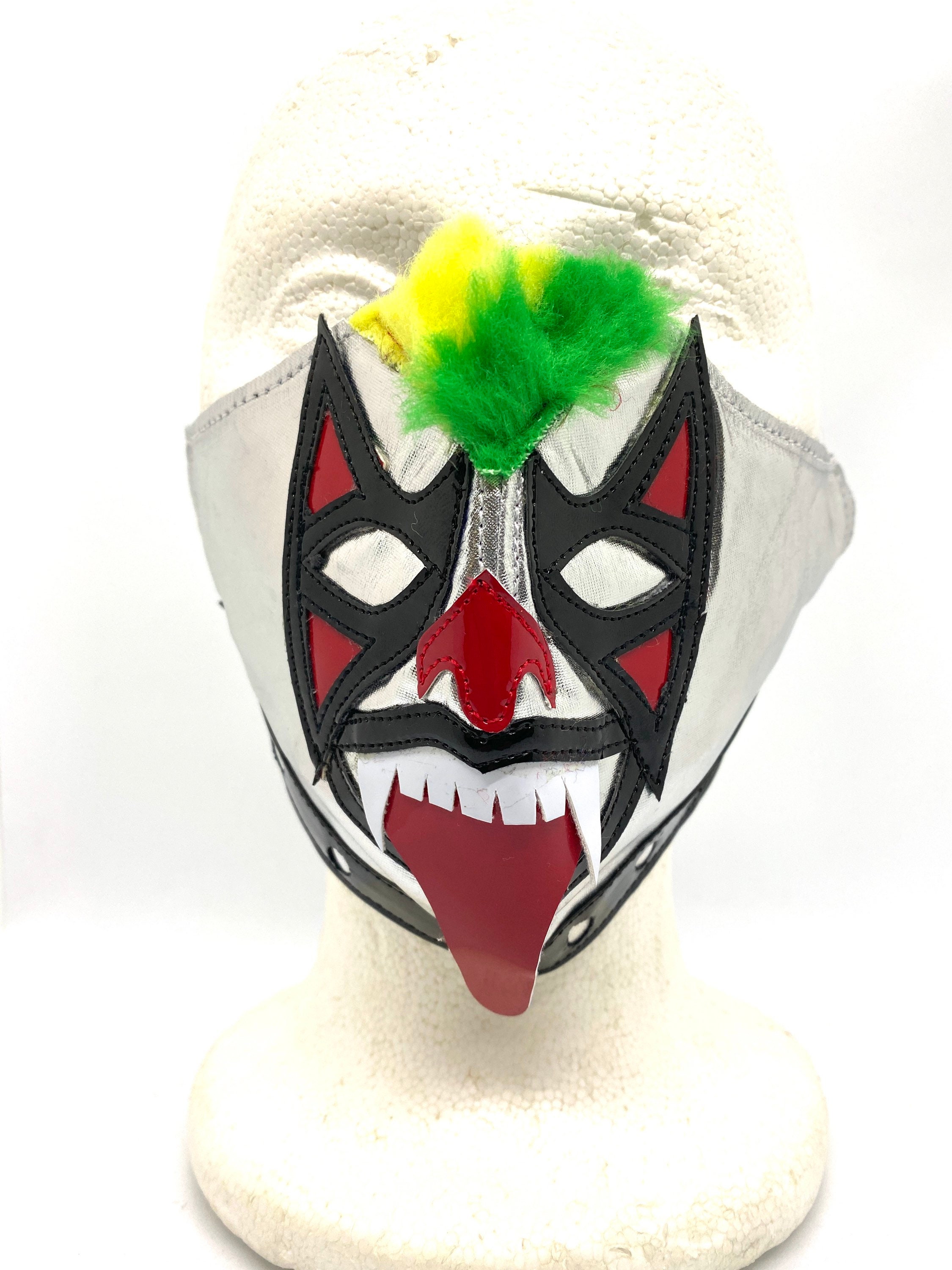 Hand Made Silver Face Mask Rock and Roll Psycho Clown Mask - Etsy