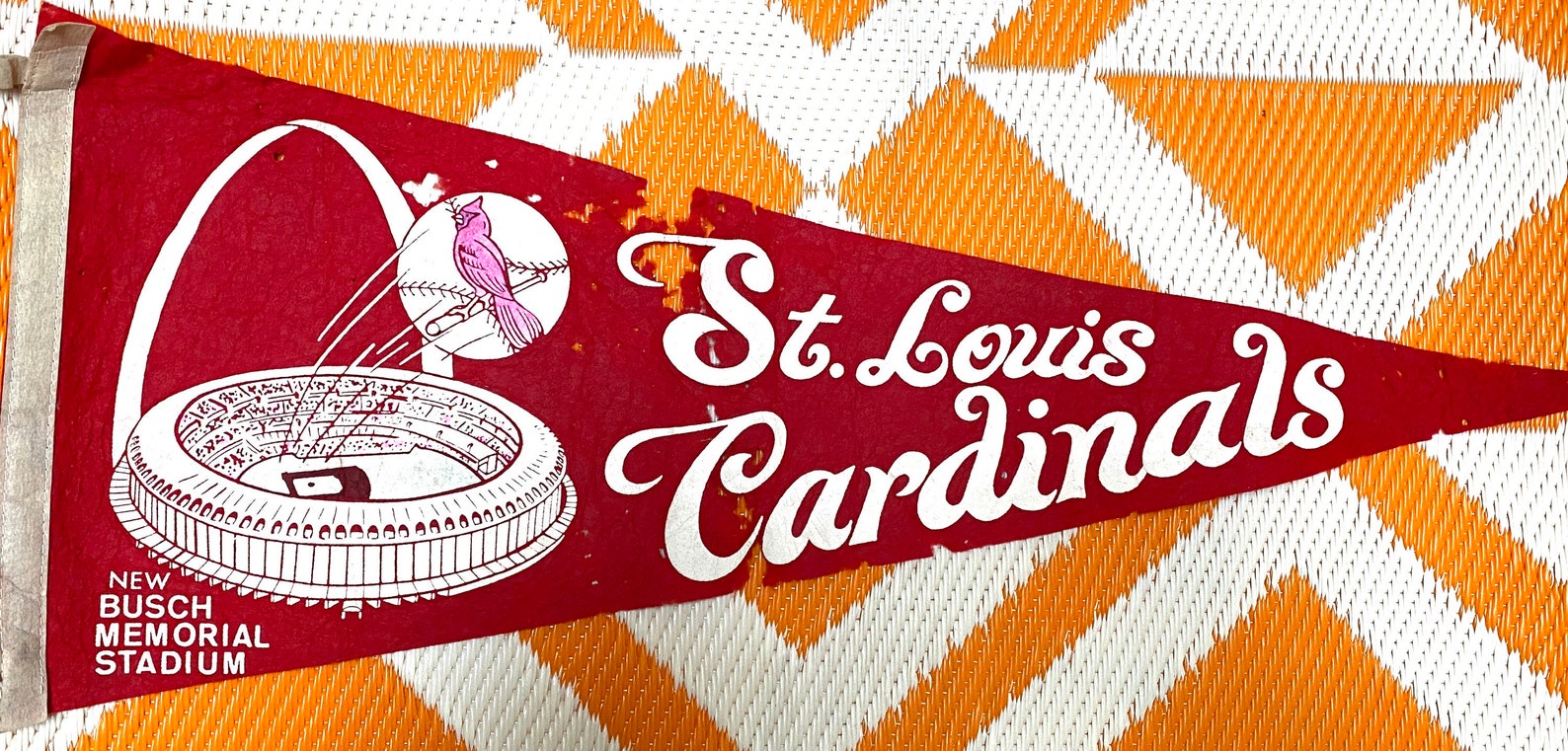 Vintage St Louis Cardinals Pennant Baseball Game Souvenir Wool Etsy