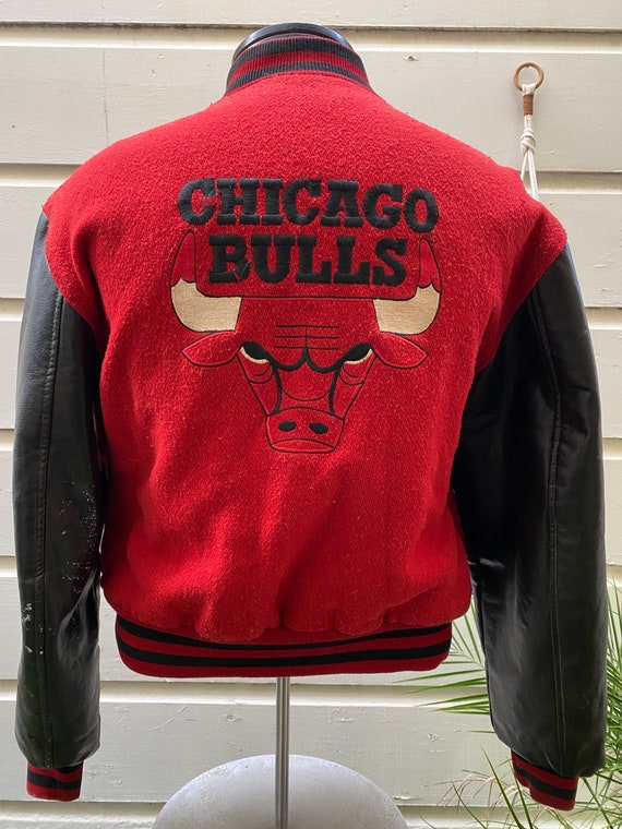 Vintage Chicago Bulls Jacket Varsity Letterman Embroidered 90s 