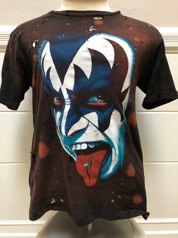 Vintage Kiss Distressed Tshirt - Etsy
