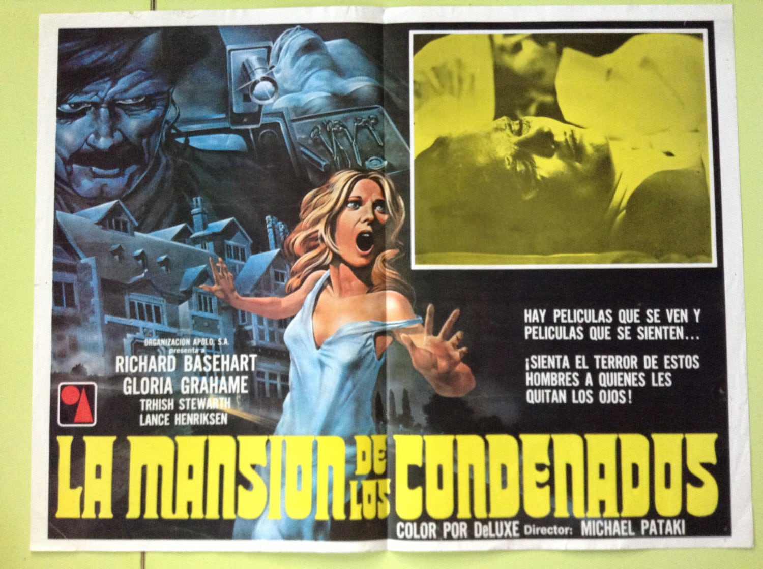 Rare Original Spanish Horror Movie Poster for Mansion of the Etsy