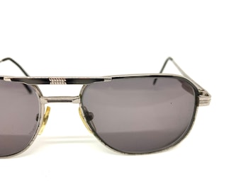 Vintage Eye Glass Frame Sunglasses Silver and Black