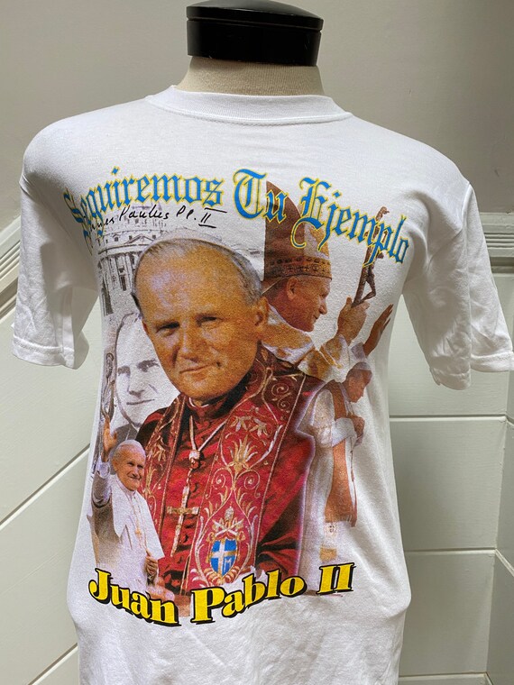 Vintage Catholic Pope John Paul Tshirt