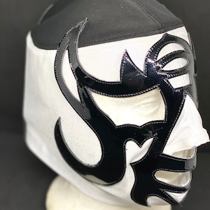 Lucha Libre Hermanos Dinamita Luchador Mask Black and White Mask Wrestling Mascara