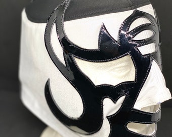 Lucha Libre Hermanos Dinamita Luchador Mask Black and White Mask Wrestling Mascara