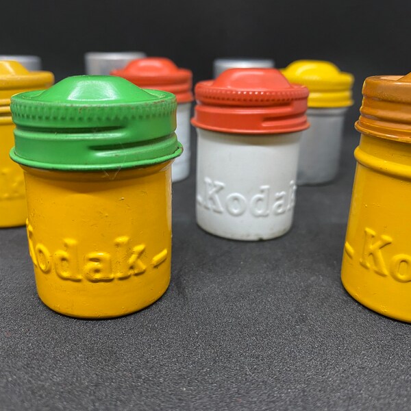 Vintage Kodak Film Roll Canisters Container Holders