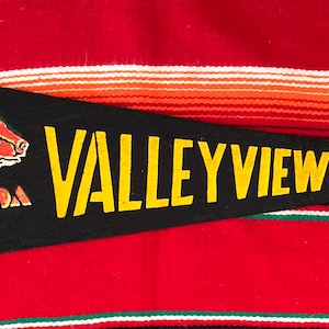 Vintage 1950s Valleyview Alberta Canada Pennant