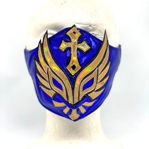 3D Blue Face Mask Hand Made Caristico Mask