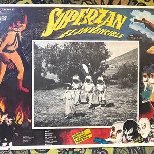 1971 Superzan El invencible Foyer Karte Vintage Film Poster Lucha Libre Wrestling