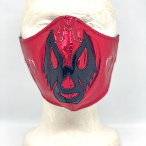 Red Face Mask Luchador Lucha Libre Wrestling
