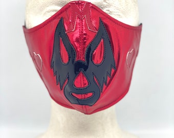 Red Face Mask Luchador Lucha Libre Wrestling