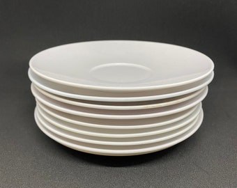Vintage Melamine White Melmac Plates Set of Nine