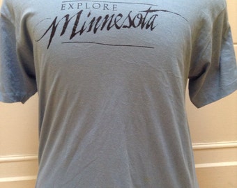 Vintage 1980s Blue Minnesota T shirt XL