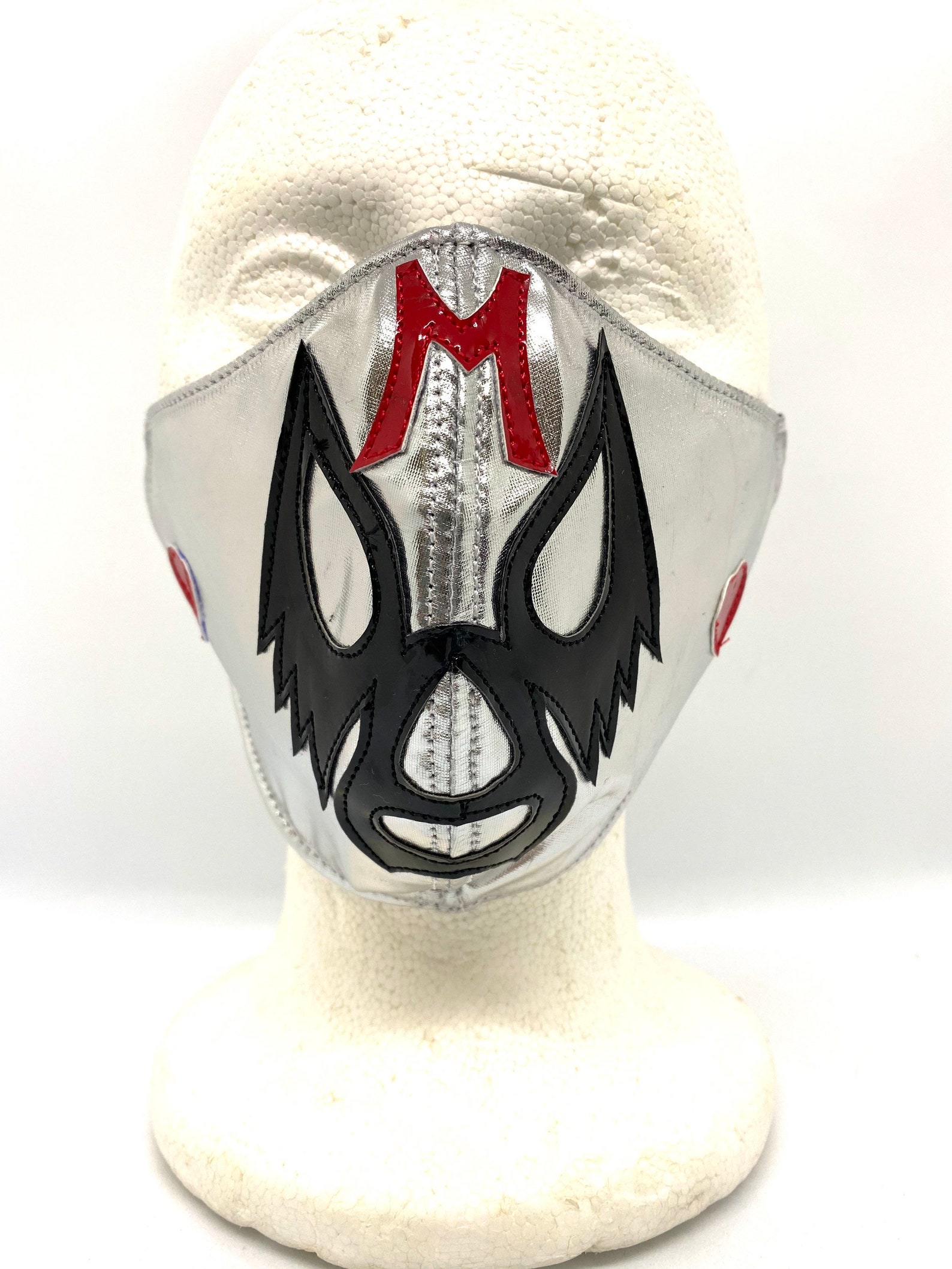 Lucha Libre Silver Face Mask Wrestling Luchador Mil Mascaras Etsy UK
