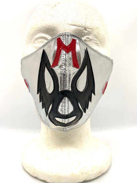 Lucha Libre Máscara Facial de Plata Luchador Luchador Mil Etsy México