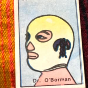 Zeldzame jaren 1980 Vintage Luchador Dr O'borman Lucha Libre Masker Worstelen Collectible Card Stamp Doctor O'Borman