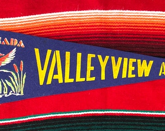 Vintage 1950s Valleyview Alberta Canada Pennant