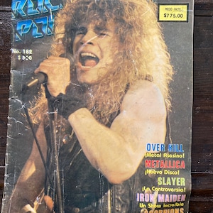 Vintage 80s Mini Metal Magazine Rock Pop Mexico City