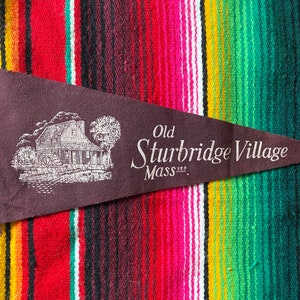 Vintage Old Sturbridge Village Pennant Massachusetts Small Pennant
