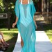 Swimsuit Coverup Women Beach Cover Ups Swim Cover Up Sheer Kaftan Plus Size Kimono Long Dress Wedding Bridal Handmade Choose Any Length