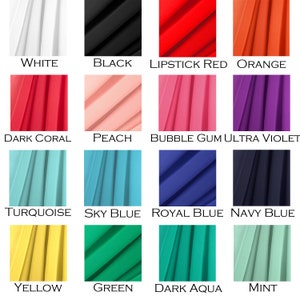 May include: A color palette featuring samples of various colors, including white, black, red, orange, pink, purple, blue, yellow, green, and mint. Each color is labeled with its name, such as "Lipstick Red" and "Sky Blue."